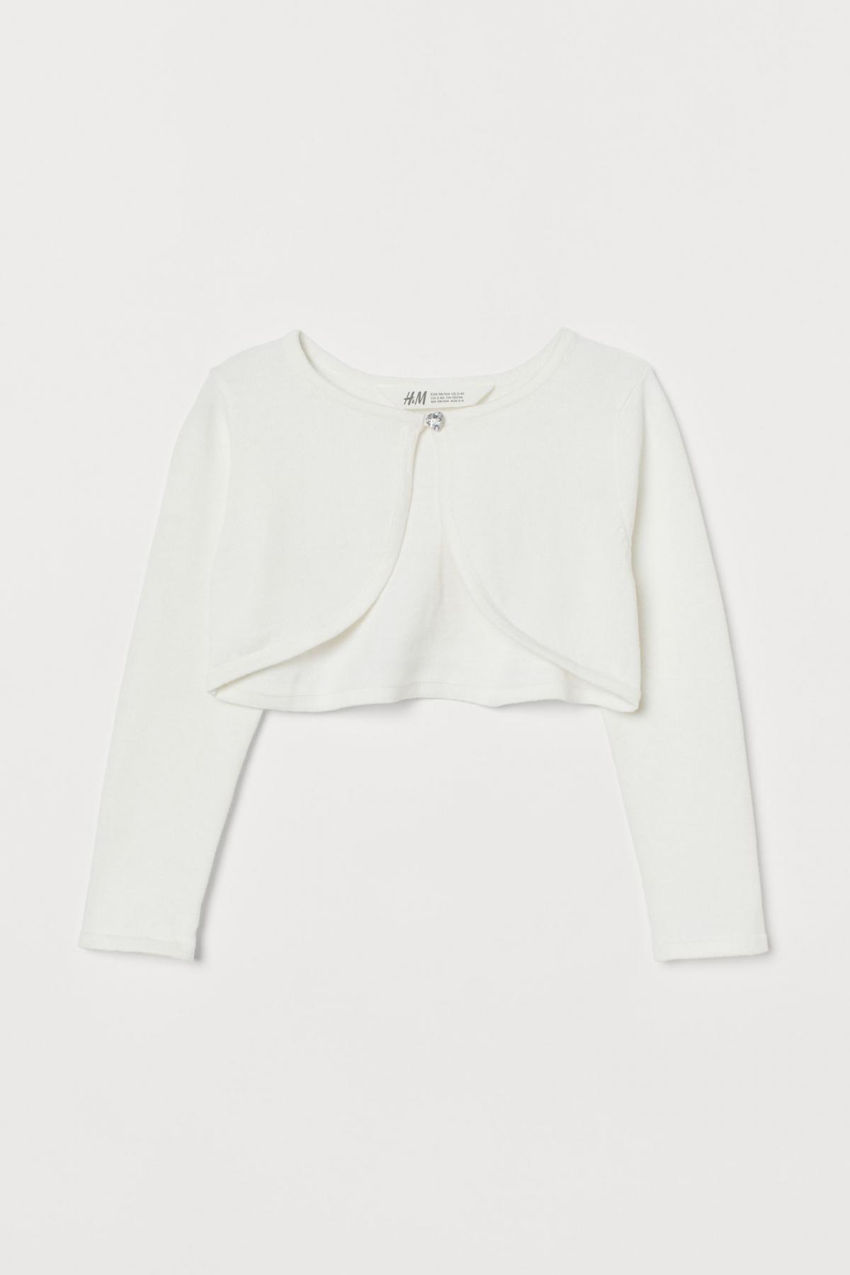 

Болеро тонкой вязки H&M 110-1164-6y Белое 0798462003