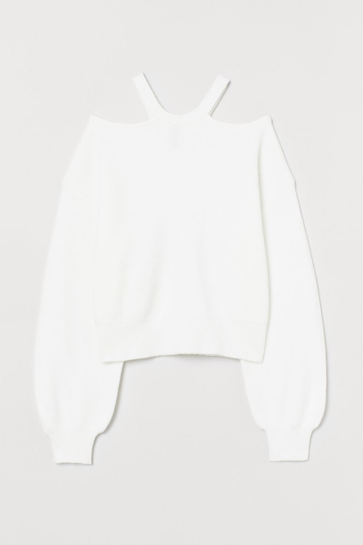 

Джемпер с открытыми плечами H&M l Белый 0905852002