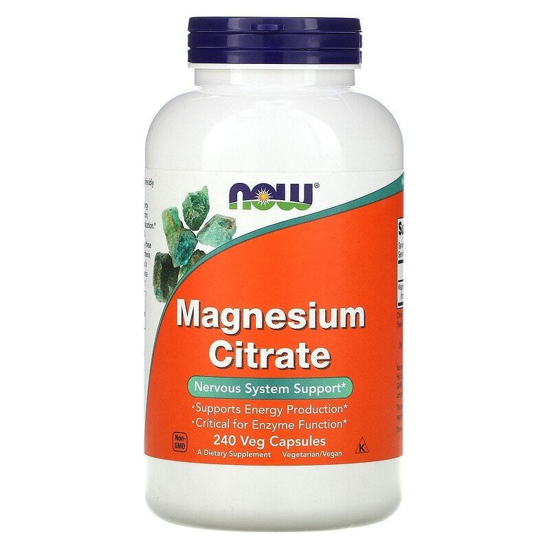 

Цитрат магния Now Foods Magnesium Citrate 120 вег капсул