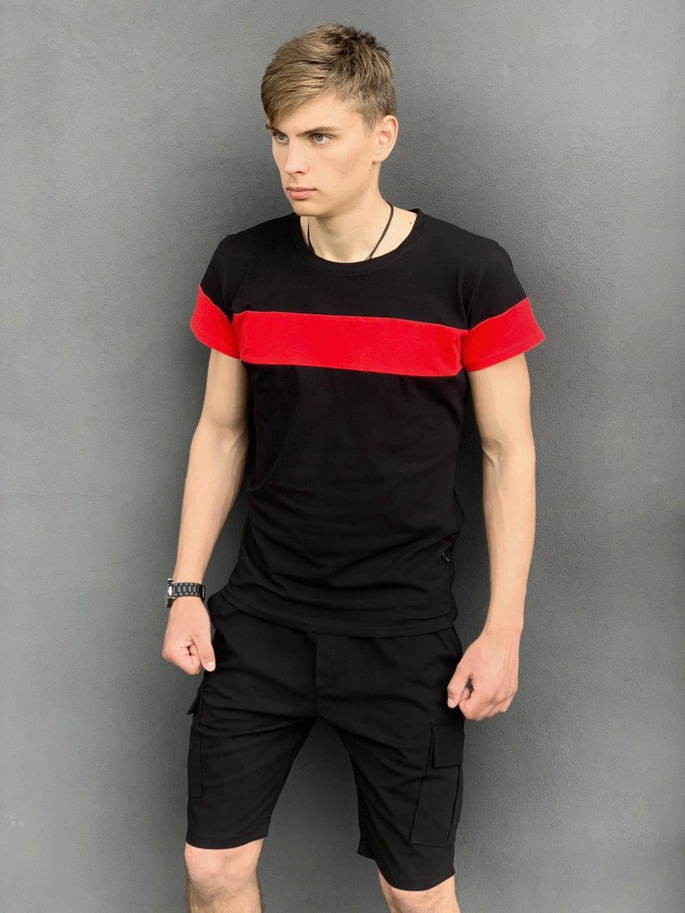 

Мужская футболка Intruder Color Stripe черная с красным  (001SAG 0872, Мужская футболка Intruder Color Stripe черная с красным S (001SAG 0872)