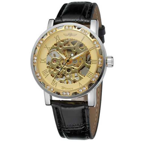 

Наручные часы Winner 8012C Diamonds Automatic Black-Silver-Gold