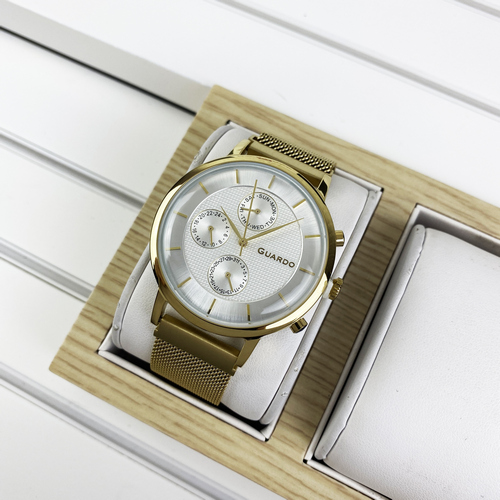 

Наручные часы Guardo 012015-5 Gold-White