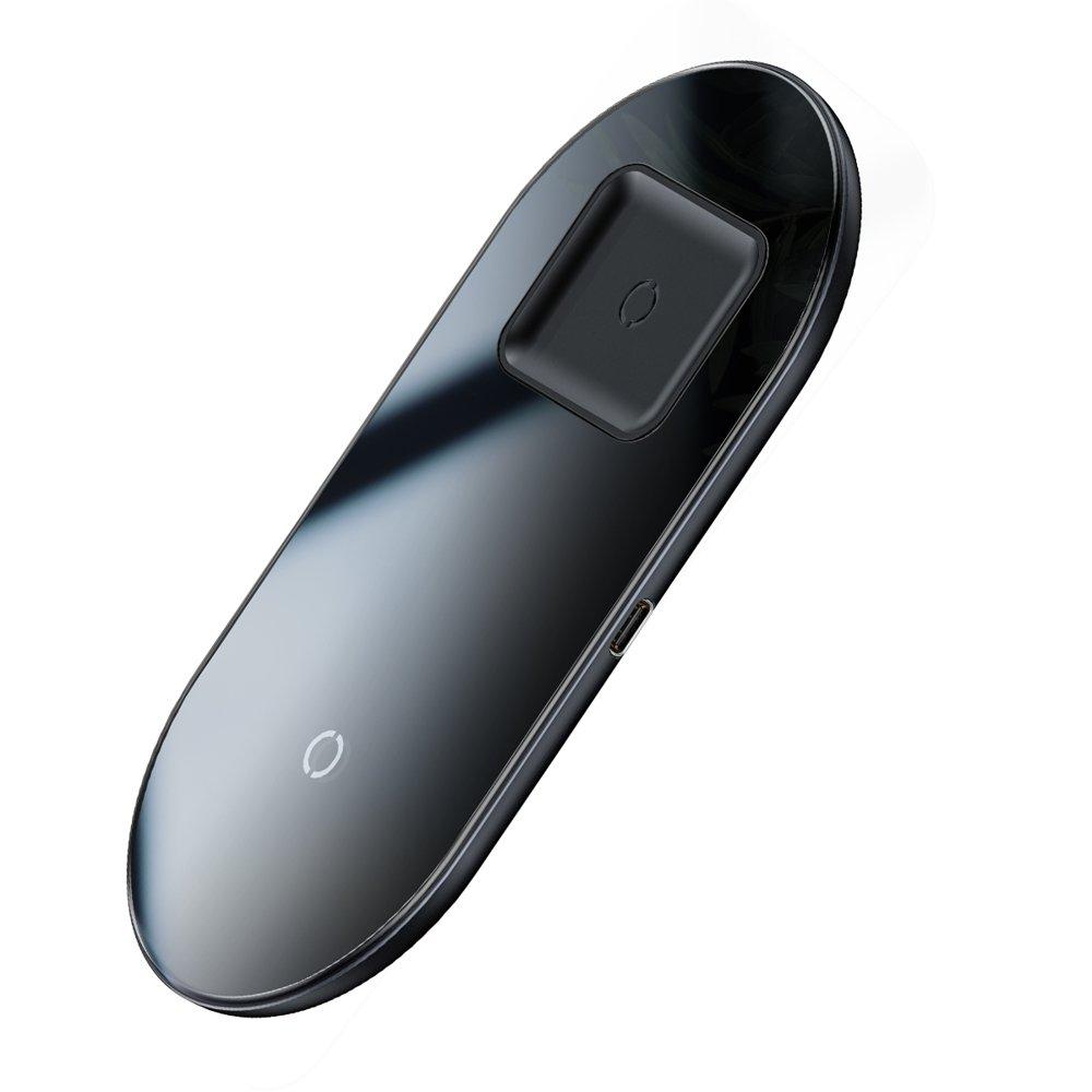 

Беспроводное зарядное устройство Baseus Simple 2in1 Wireless Charger Pro Edition For iPhone и IPod |15W|. Black