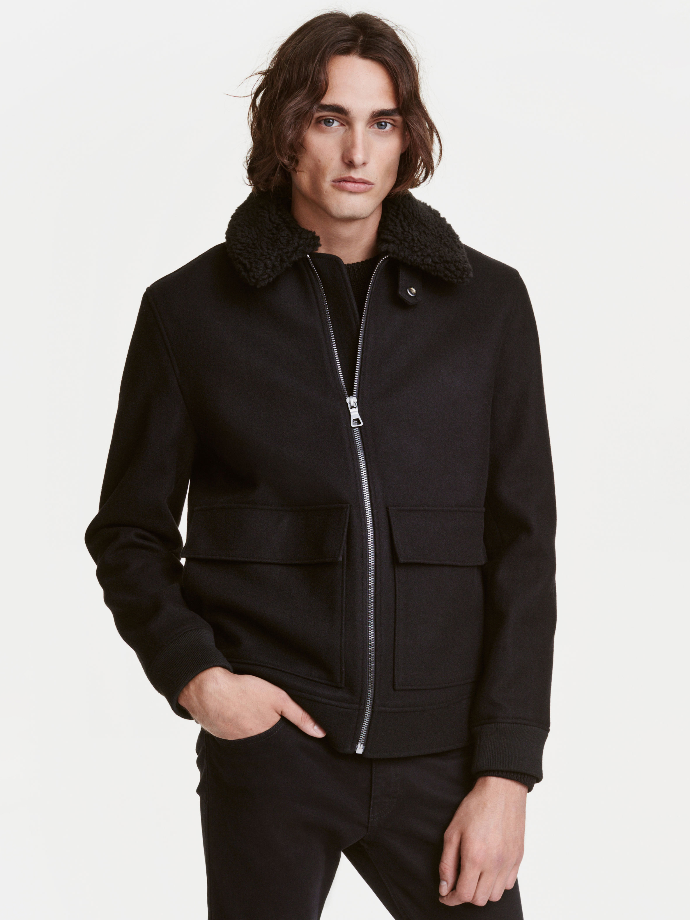 

Полупальто H&M XAZ045160UTBC  Черное, Полупальто H&M XAZ045160UTBC L Черное