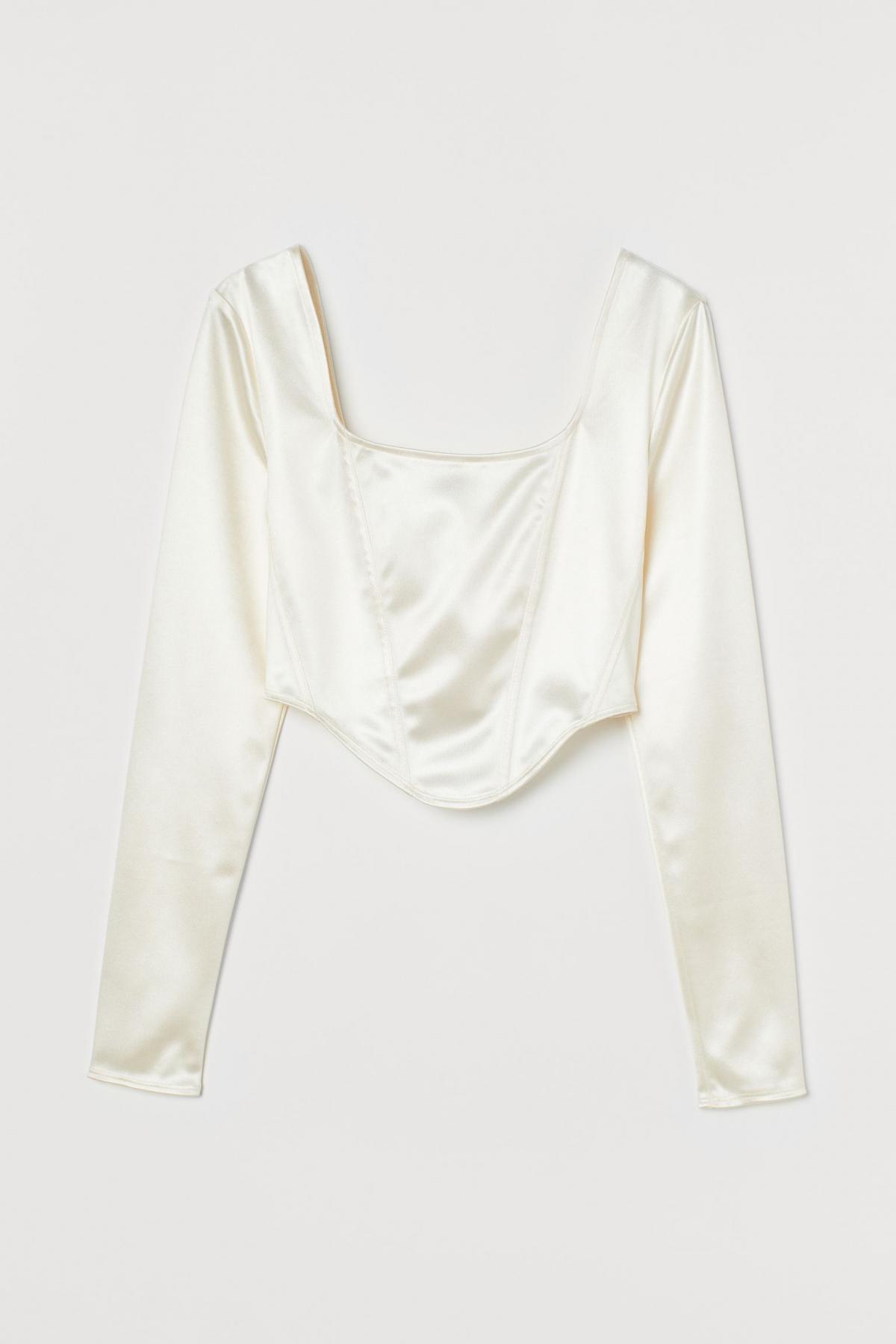

Укороченный топ H&M l Белый