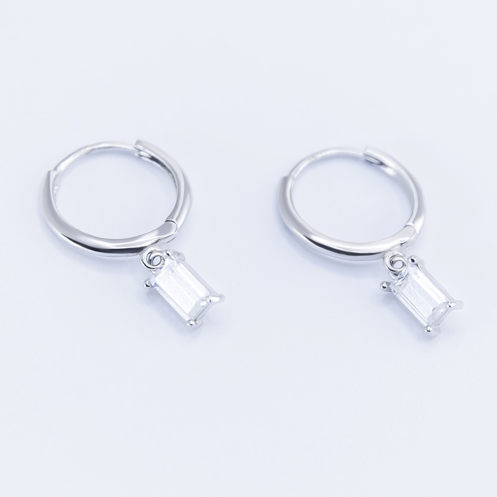 

Серьги серебряные INFINI родированные s2cr-60
