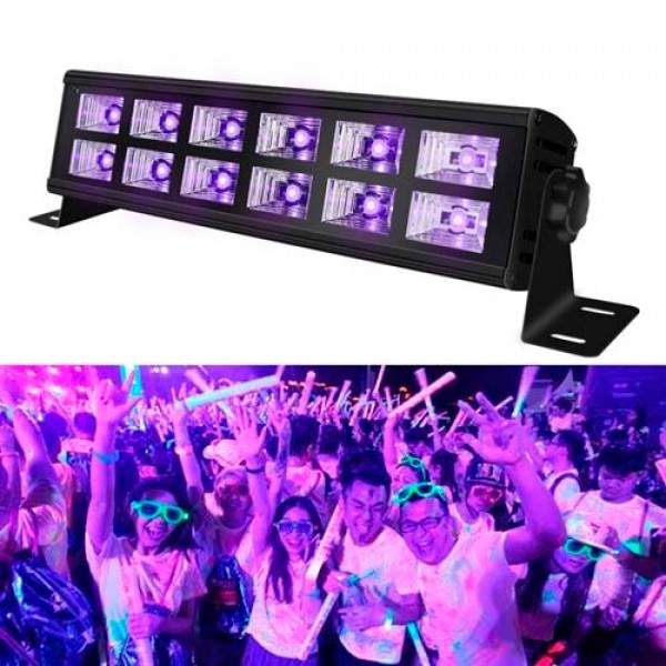 

Светодиодная панель УФ 12LED 36Вт 27см Диско стробоскоп цветомузыка DMX512