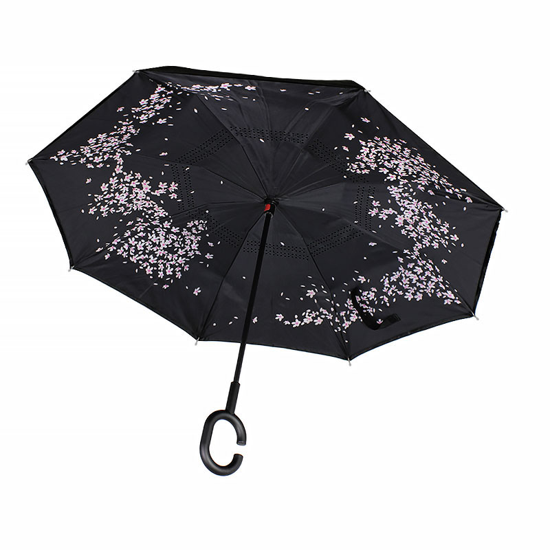 

Зонт наоборот Up-Brella женский умный антизонт (смарт зонт) Сакура