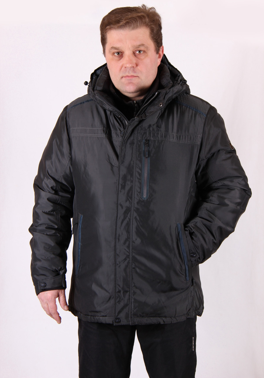 

Куртка мужская зимняя серая Avecs AV7342693B баталы, Куртка мужская зимняя серая Avecs AV7342693B баталы 62