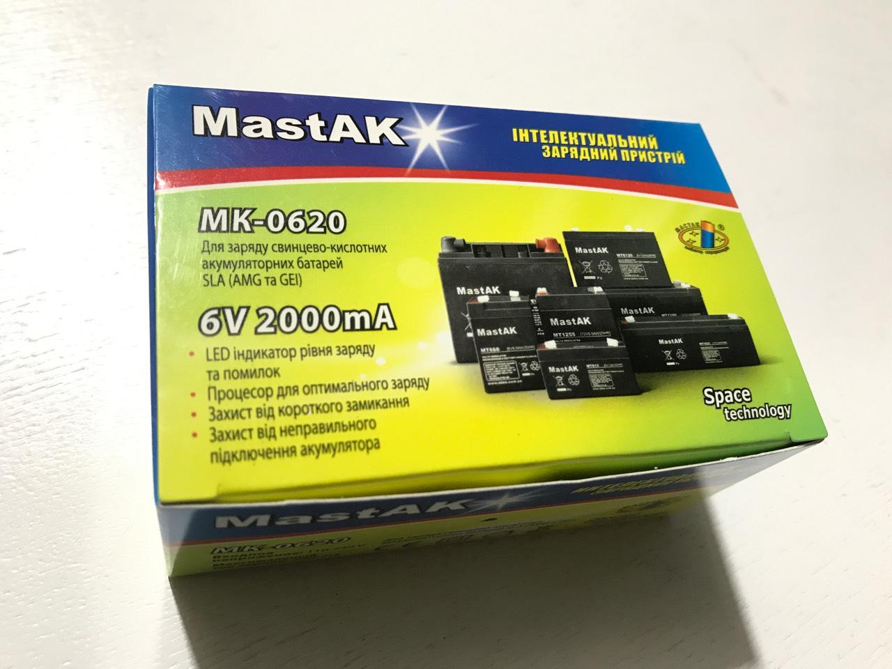 

Зарядное устройство для свинцовых аккумуляторов MastAK MK-0620 6V 2Ah