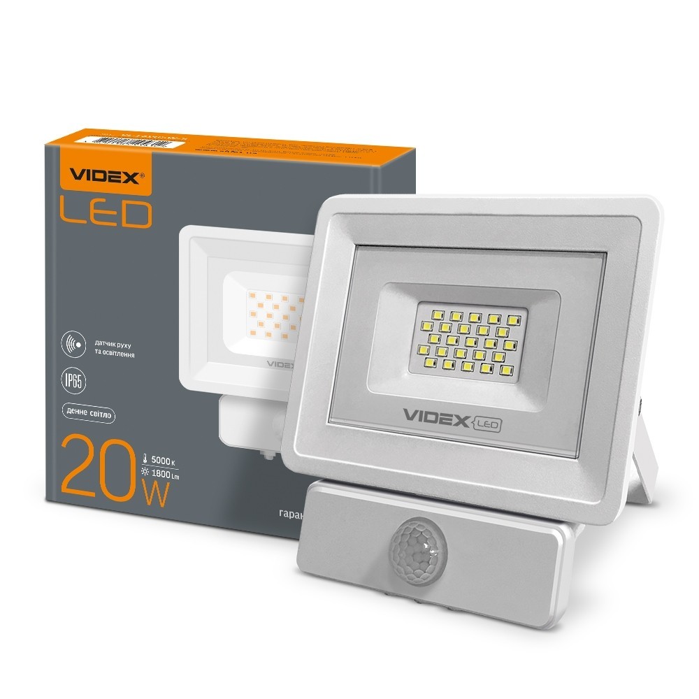 

LED прожектор VIDEX 20W 5000K Сенсорный
