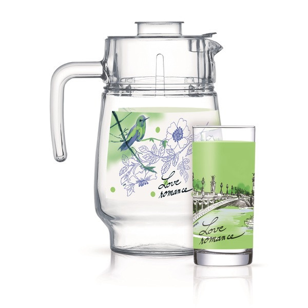 

Набір для води 7 пр. Luminarc Love Romance Green