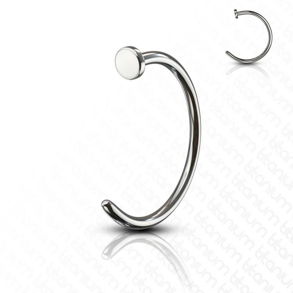 

Полукольцо для пирсинга носа PiercedFish T23NOH1 из титана (8 мм, 1 мм)