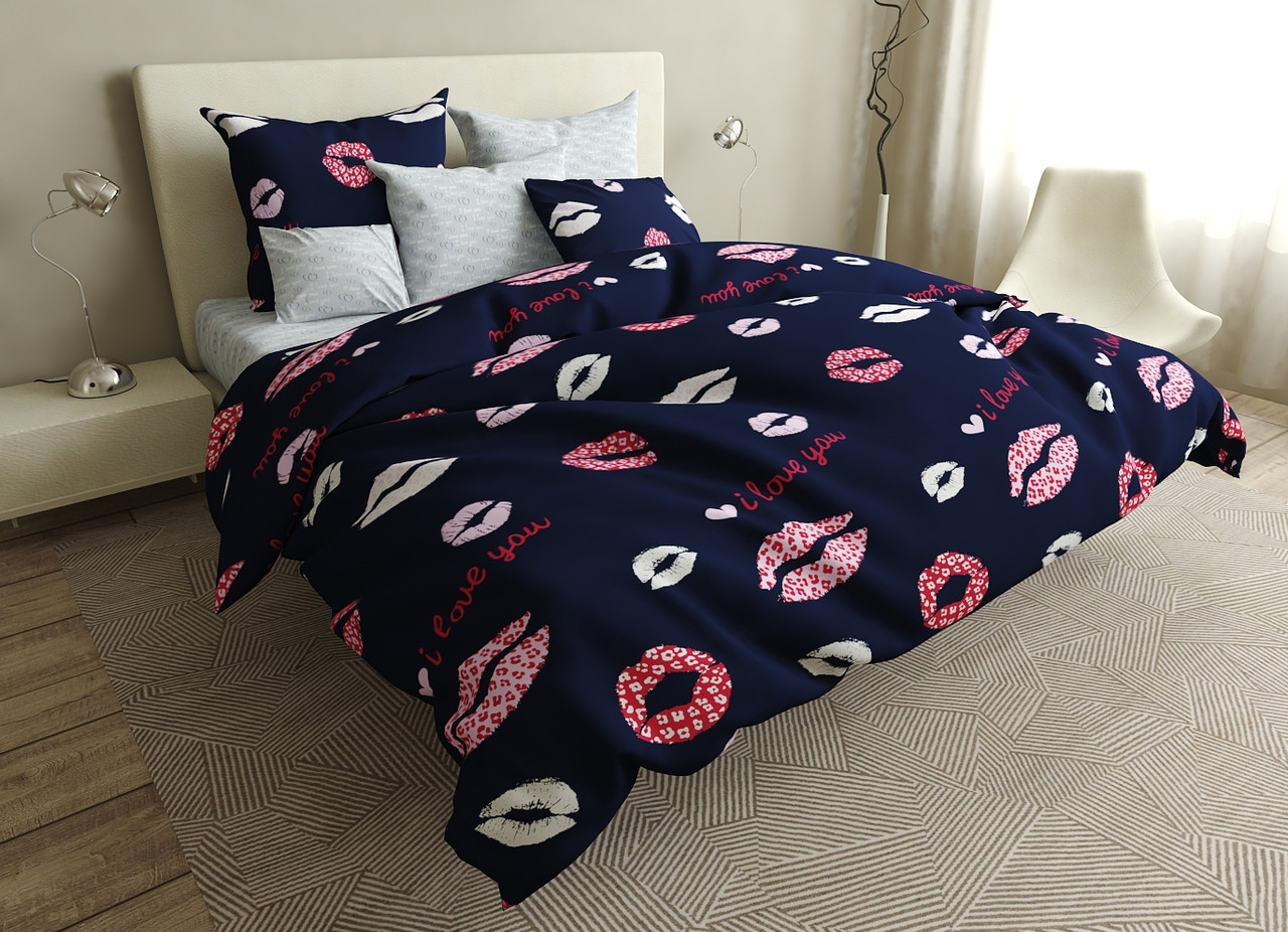 

Комплект постельного белья евро на резинке 200*220 хлопок TM KRISPOL Украина