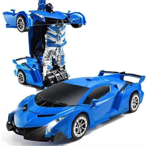 

Машина Трансформер для мальчиков Lamborghini Robot Car Size 1:18 с пультом синий