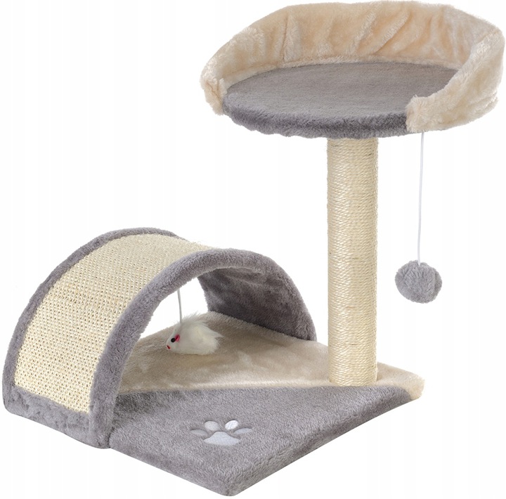 

Когтеточка (дряпка) для кошек FunFit Home&Office Серый/Бежевый 2-х уровневая + 2 подвесные игрушки