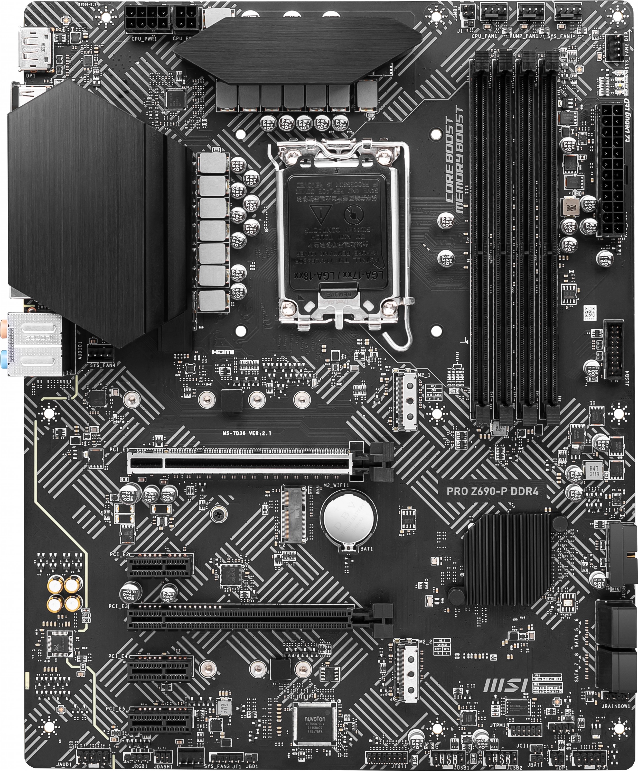 

Материнская плата MSI Pro Z690-P DDR4 (s1700, Intel Z690, PCI-Ex16)