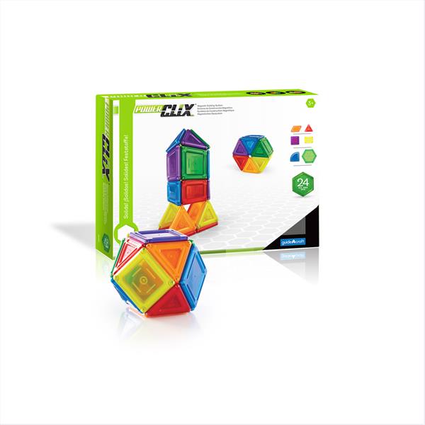 

Магнитный конструктор Guidecraft PowerClix Solids, 24 детали (G9420)