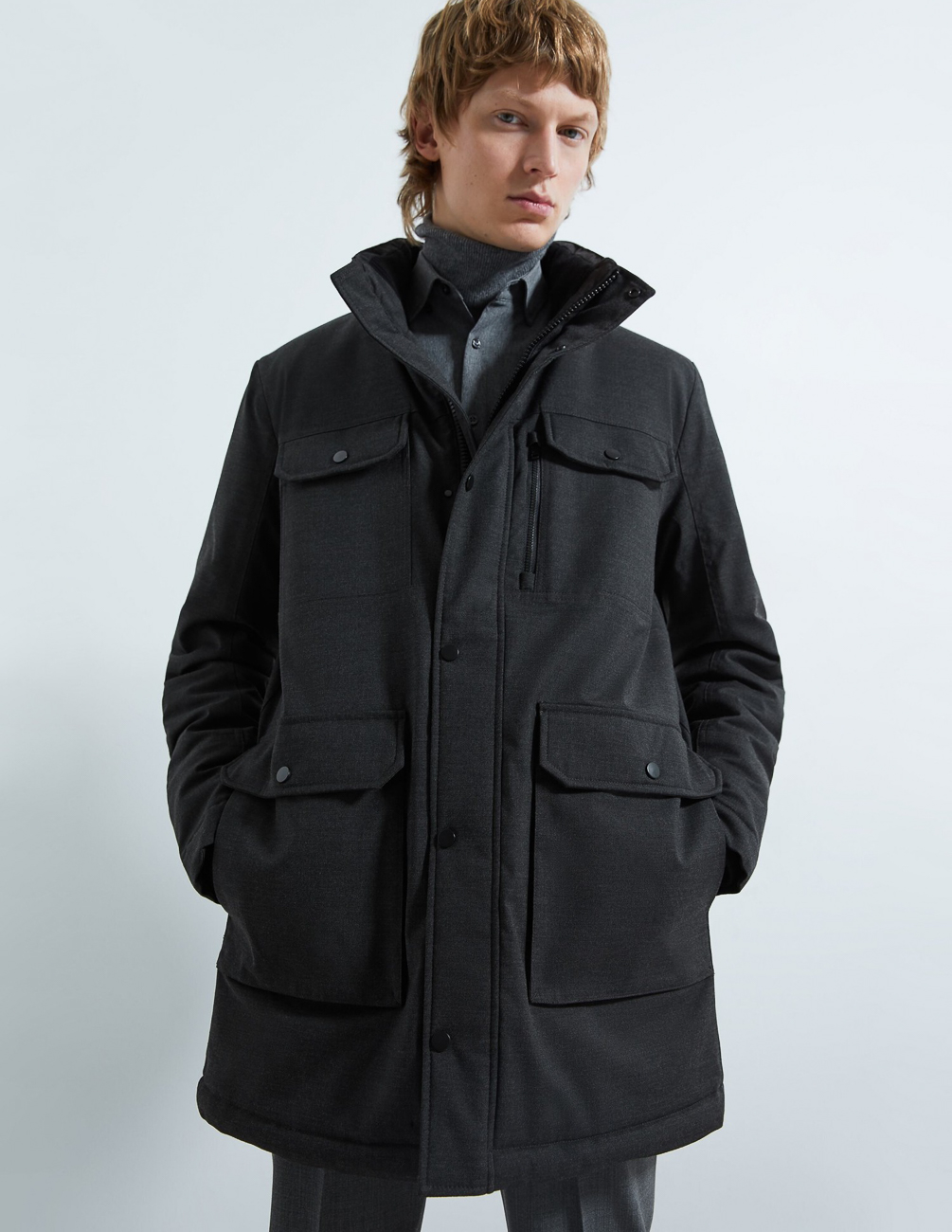

Куртка Zara М0113772 (8418/450/802) цвет серый L