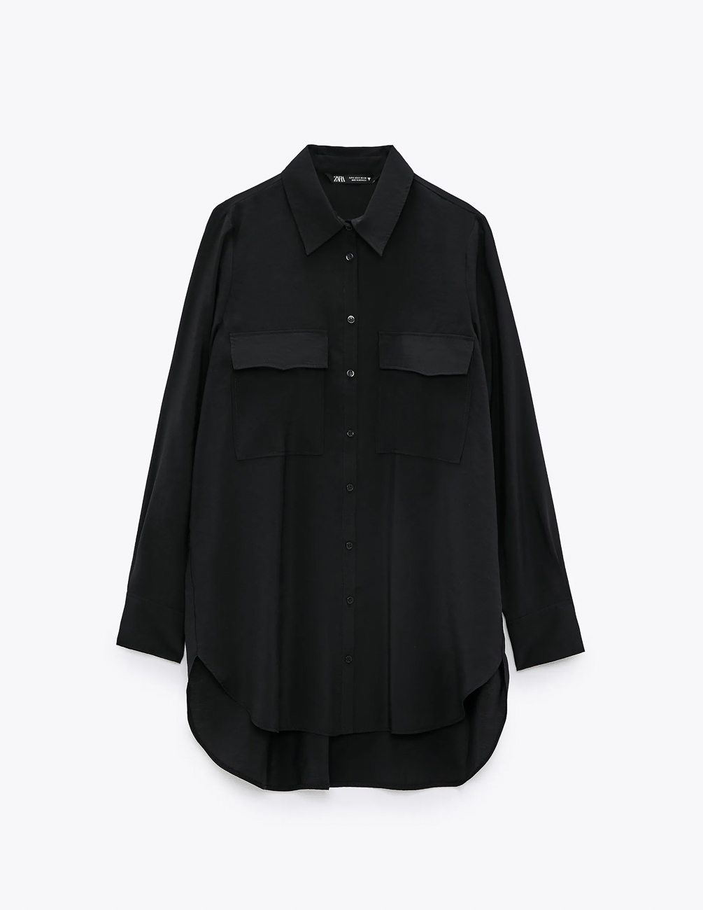 

Рубашка Zara Ж1073729 цвет черный XS