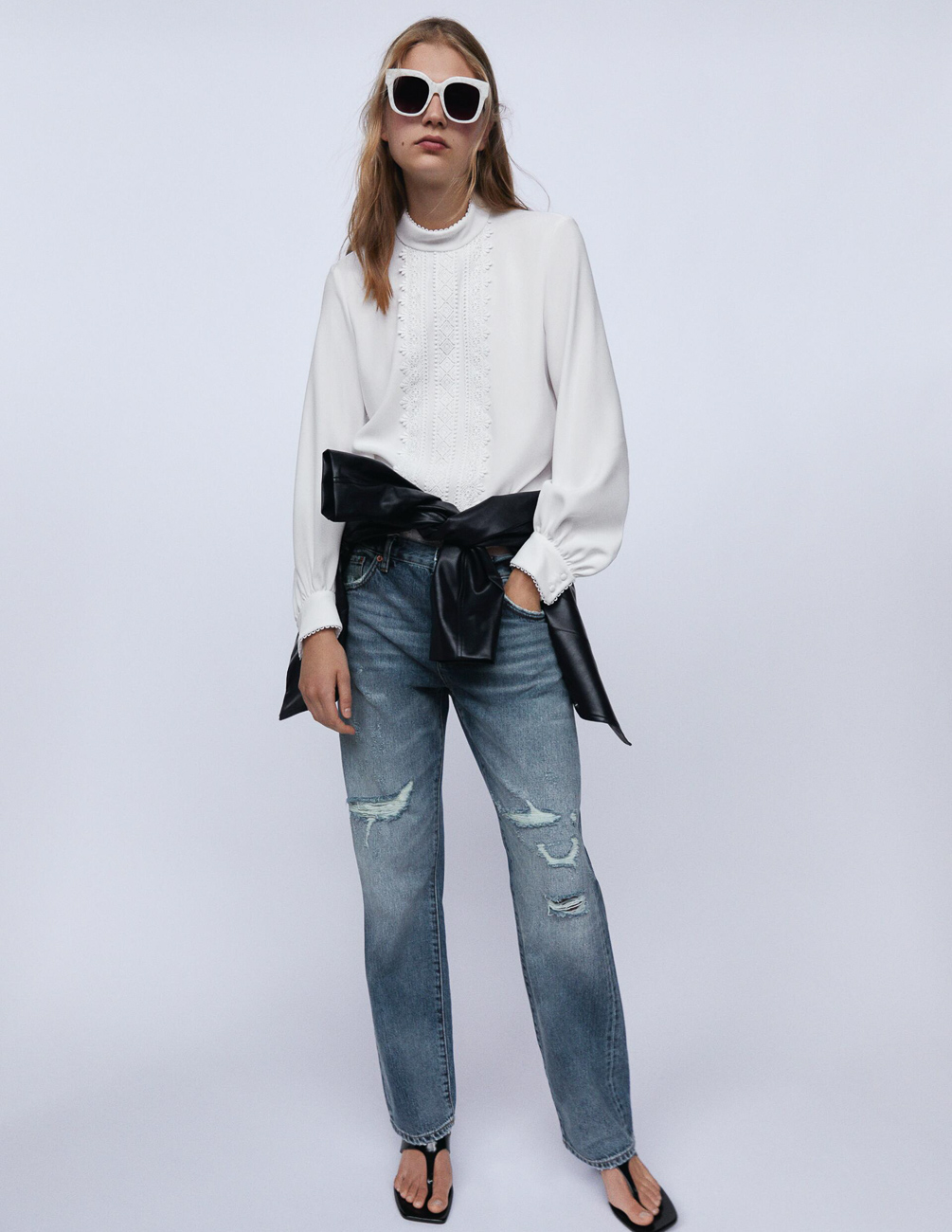 

Блуза Zara Ж1073861 (4786/289/712) цвет белый, Блуза Zara Ж1073861 (4786/289/712) цвет белый S