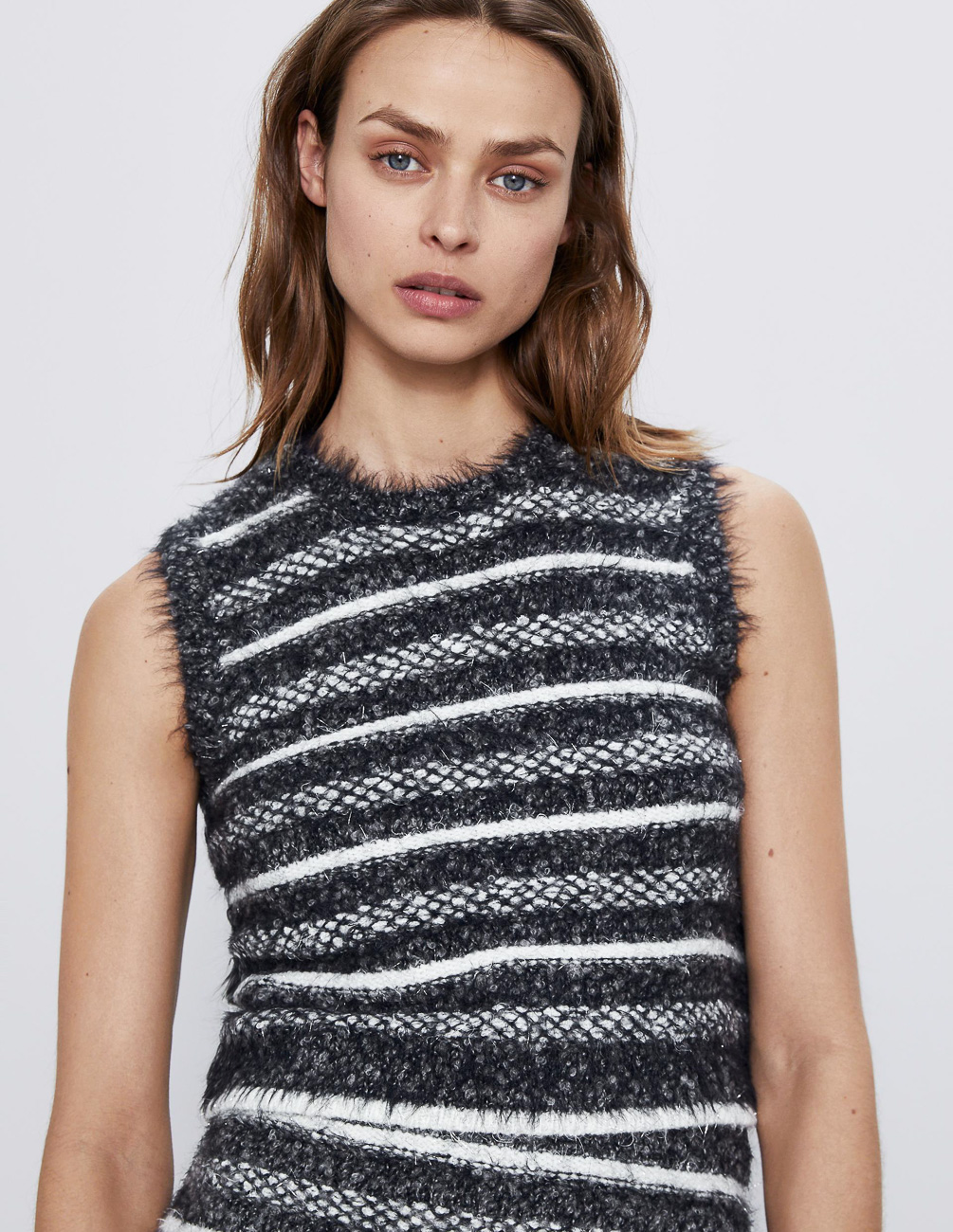 

Топ Zara Ж1074825 (9919/001/800) цвет серый S