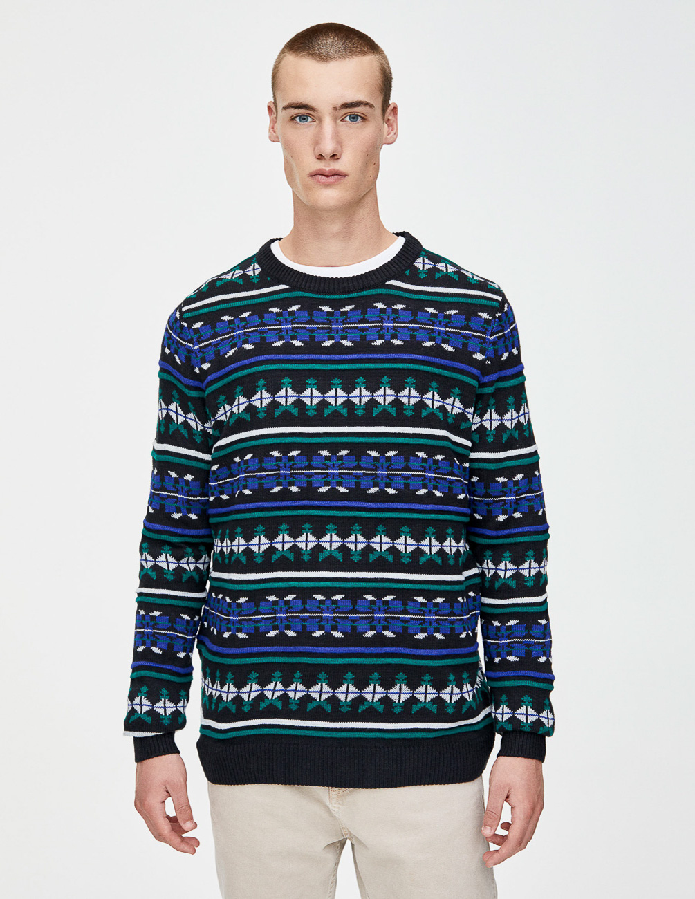 

Свитер PULL & BEAR М0114306 (9558/526/420) цвет черный, Свитер PULL & BEAR М0114306 (9558/526/420) цвет черный L