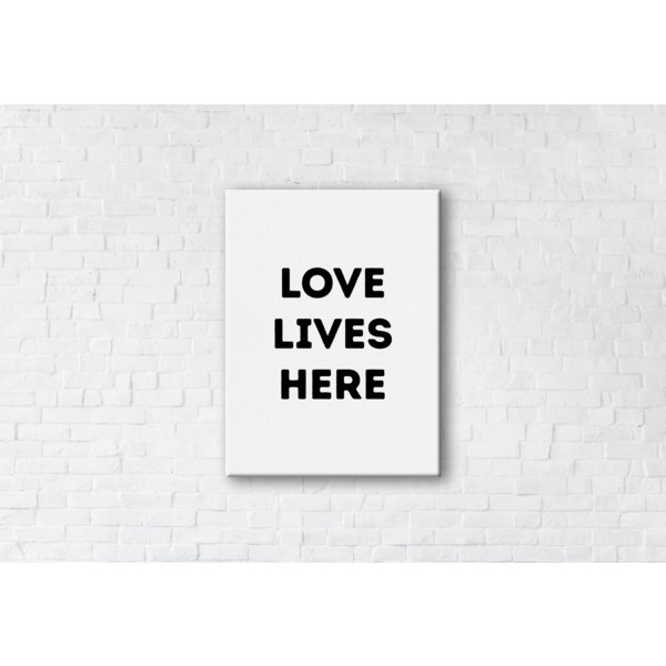 

Картина на холсте прямоугольная I-Art Love Lives Here 50x65см