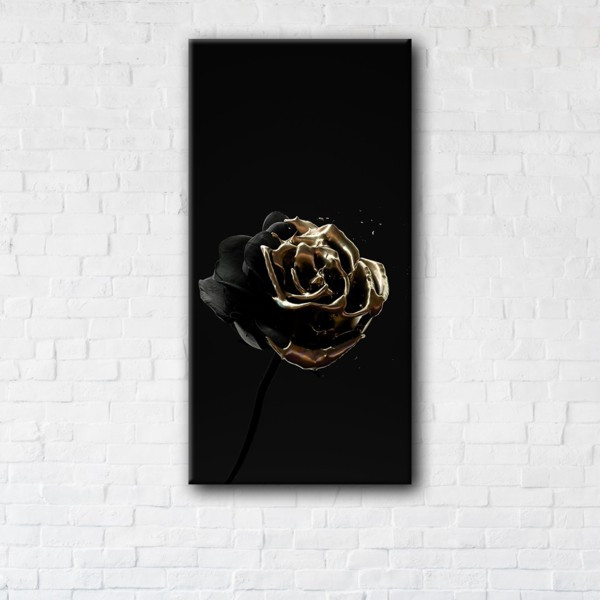 

Картина на холсте прямоугольная I-Art Black rose 40x80см