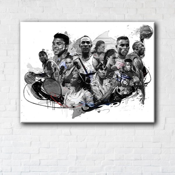 

Картина на холсте прямоугольная I-Art Usa legends 50x65см