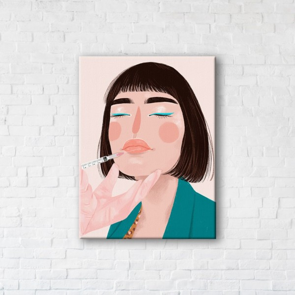 

Картина на холсте прямоугольная I-Art Injections Into the Lips 110x145см