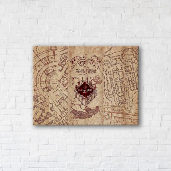 

Картина на холсте прямоугольная I-Art Marauders Map Harry Potter 75x100см