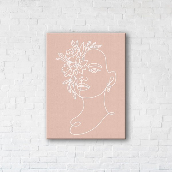 

Картина на холсте прямоугольная I-Art Pink girl 110x145см