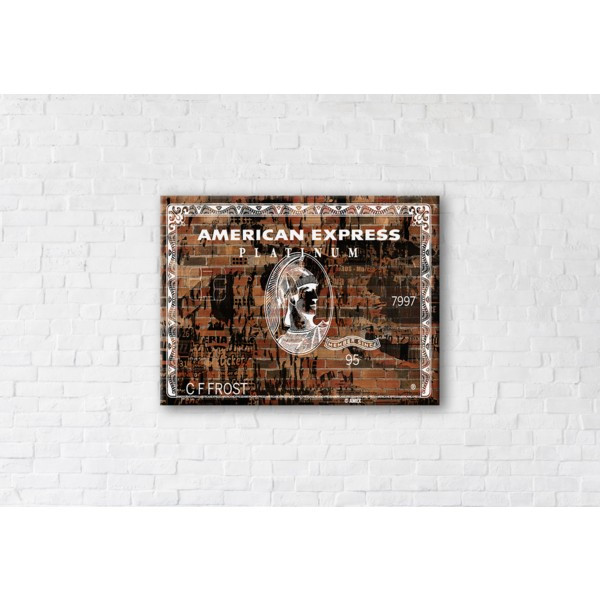 

Картина на холсте прямоугольная I-Art Grunge American Express 50x65см