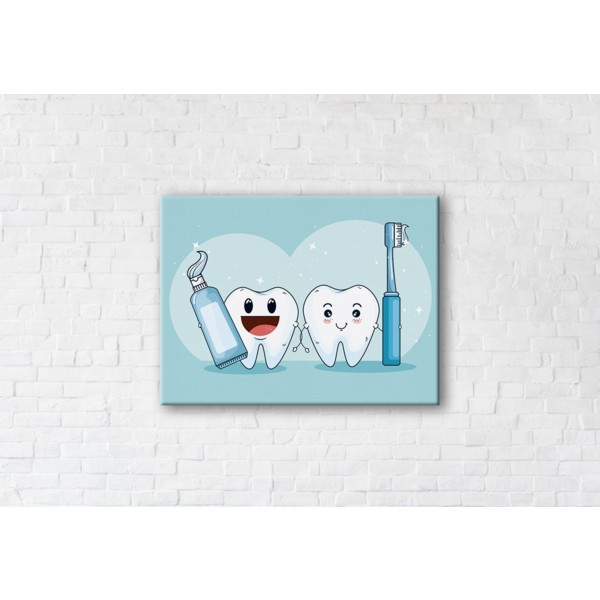 

Картина на холсте прямоугольная I-Art Healthy Teeth 50x65см