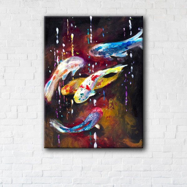 

Картина на холсте прямоугольная I-Art Fishes Art 50x65см