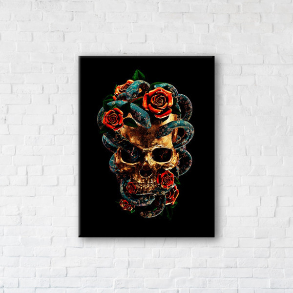 

Картина на холсте прямоугольная I-Art Gothic rose 110x145см