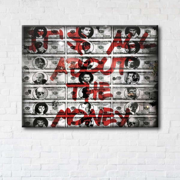 

Картина на холсте прямоугольная I-Art All about money 110x145см