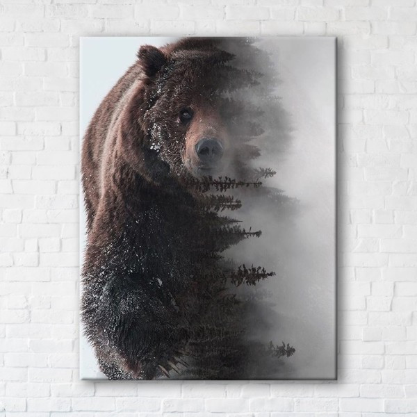 

Картина на холсте прямоугольная I-Art Brown Bear 45x60см