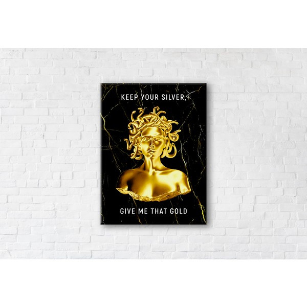 

Картина на холсте прямоугольная I-Art Golden Medusa 75x100см