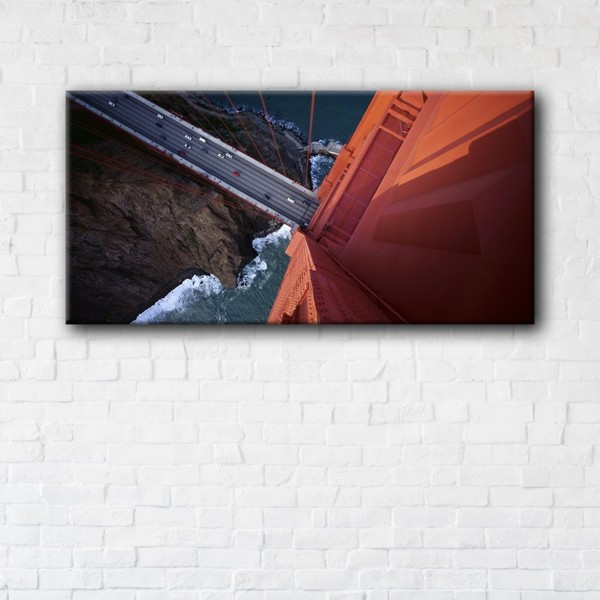 

Картина на холсте прямоугольная I-Art Golden Gate Bridge 70x140см