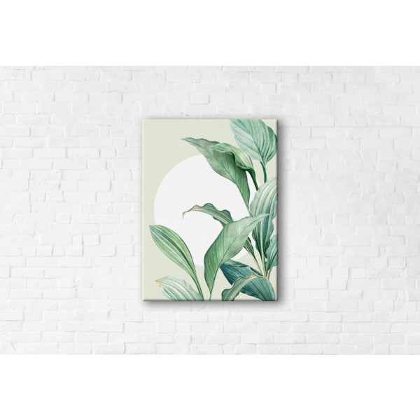 

Картина на холсте прямоугольная I-Art Green Leaves 50x65см