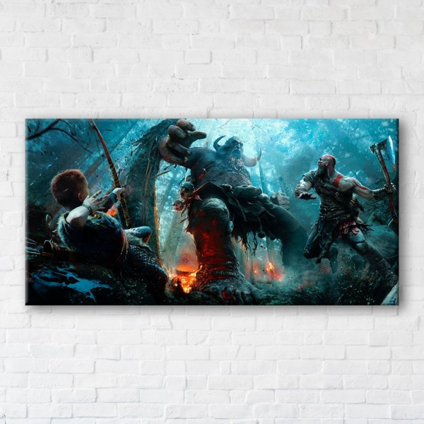 

Картина на холсте прямоугольная I-Art God Of War 2 60x120см