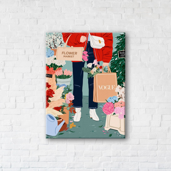 

Картина на холсте прямоугольная I-Art Flower shopping 75x100см