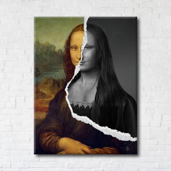 

Картина на холсте прямоугольная I-Art Mona Lisa photo 50x100см