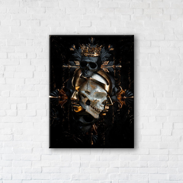 

Картина на холсте прямоугольная I-Art Skull gothic 45x60см