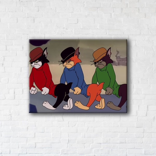 

Картина на холсте прямоугольная I-Art Gangster Cats 90x120см