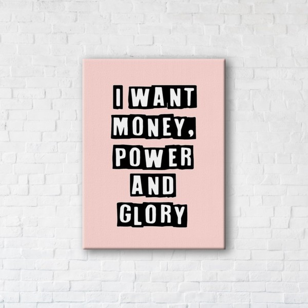 

Картина на холсте прямоугольная I-Art Money Power Glory 110x145см