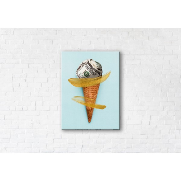 

Картина на холсте прямоугольная I-Art Money Cone 50x65см
