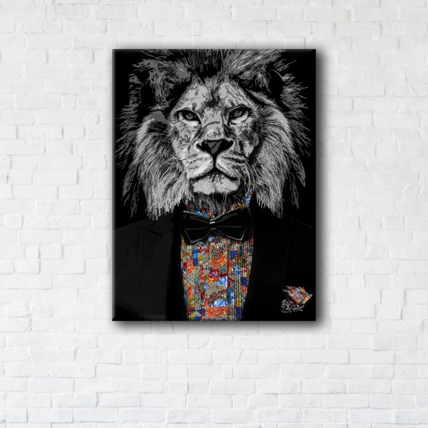 

Картина на холсте прямоугольная I-Art Lion Art 75x100см